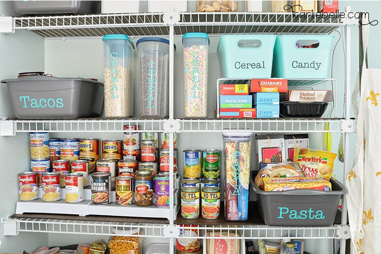 An Organized Pantry with Wire Shelving Hack