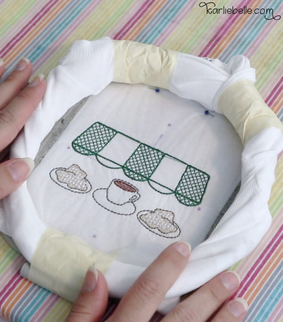 How to embroider a baby onesie