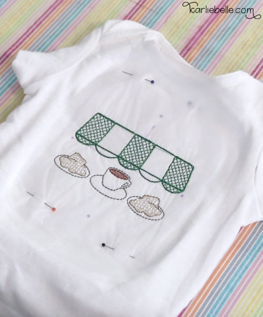 How to embroider a baby onesie