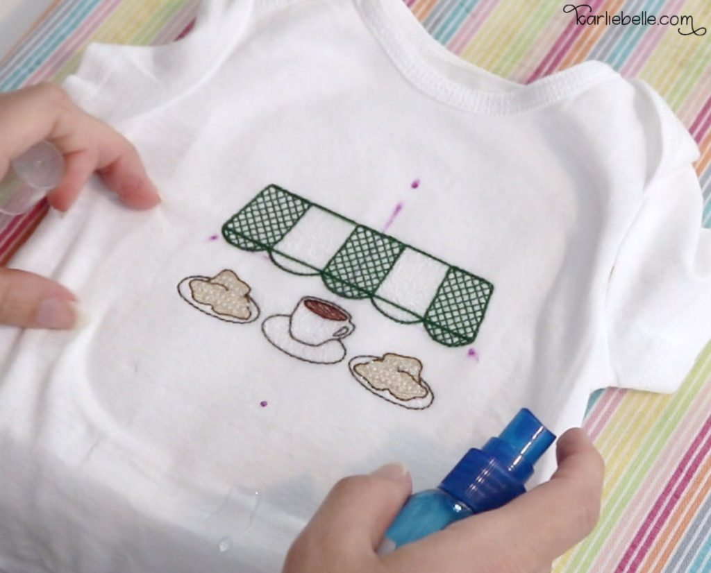 How to embroider a baby onesie