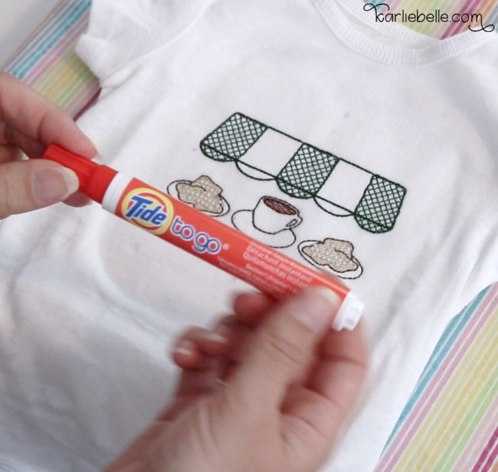 How to embroider a baby onesie