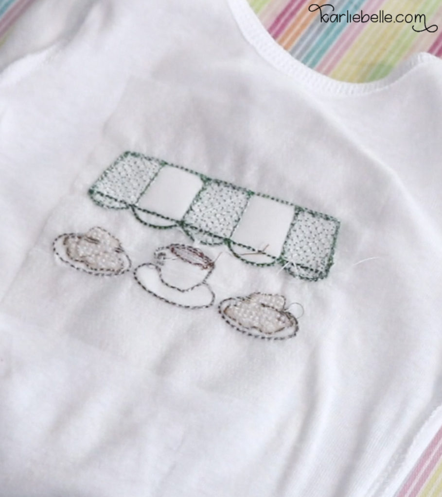 How to embroider a baby onesie