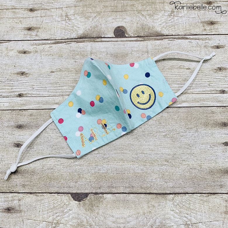 Sip & Stitch no. 4: Monogrammed and Embroidered Face Mask