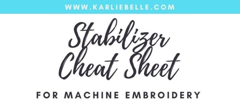All About Stabilizers for Machine Embroidery