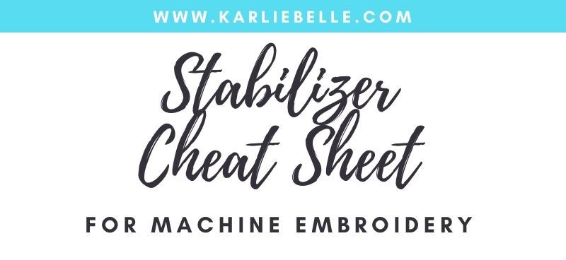 All About Stabilizers for Machine Embroidery