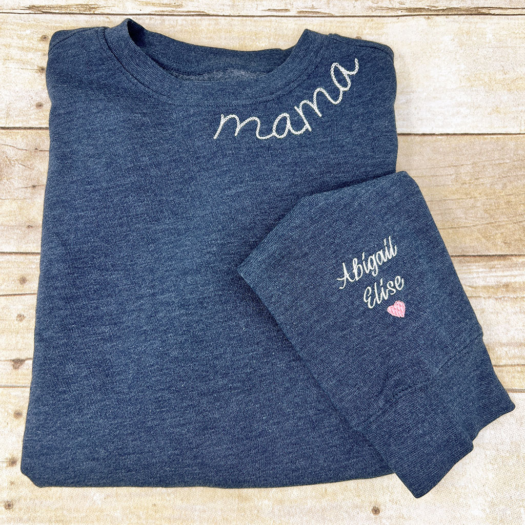 Embroidered Curved Neckline and Sleeve