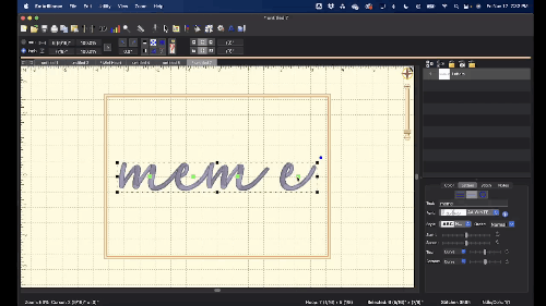 Curving the text for neckline