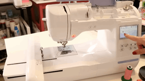 setting up machine for embriodery