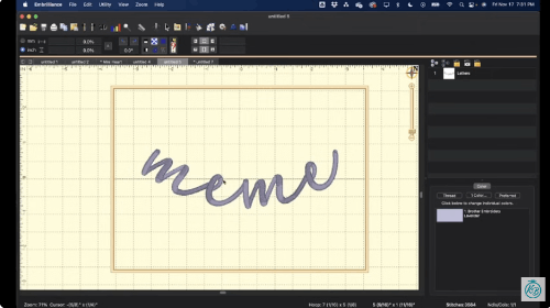 Using brother software to create embroidery design