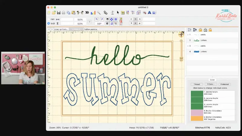 alphabet applique embroidery design on Embrilliance Essentials