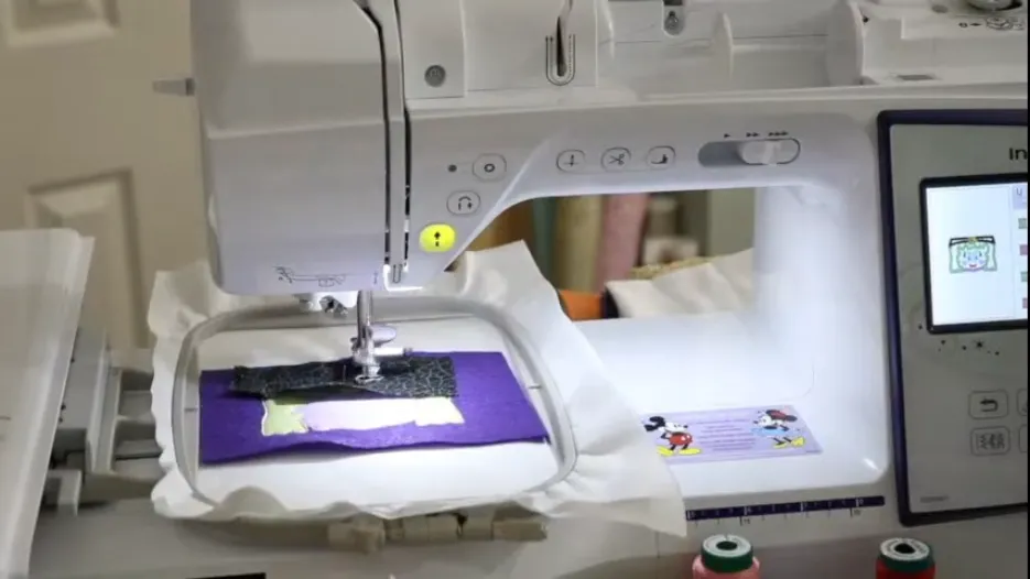 Placing the Hat Fabric Tack Down Stitch for the Hat