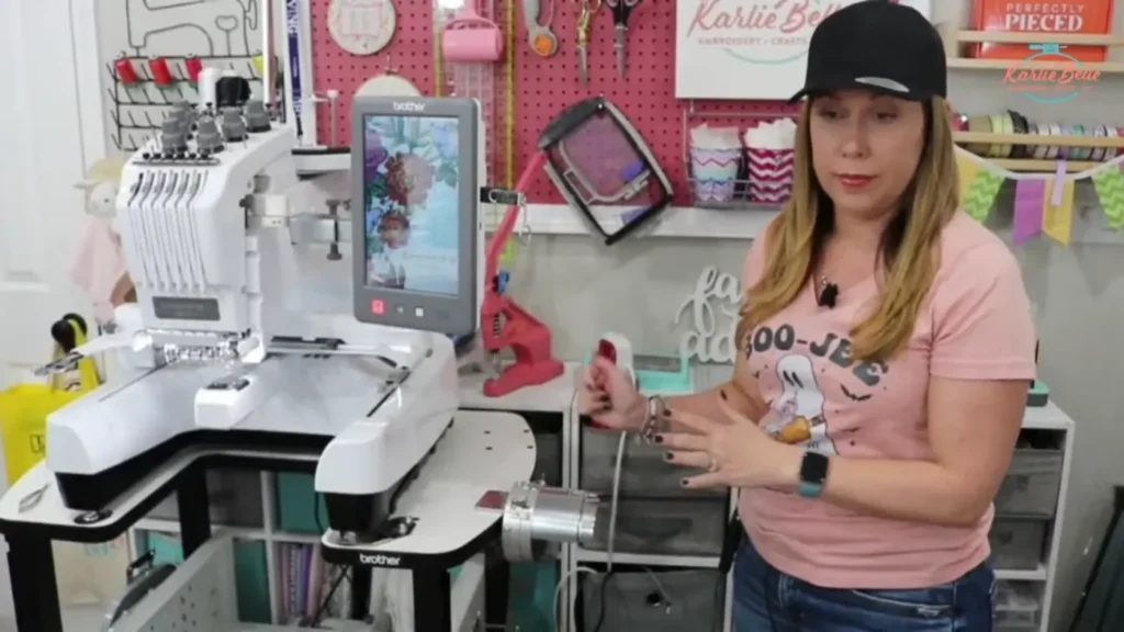 Hooping Station on Embroidery Machine for Caps