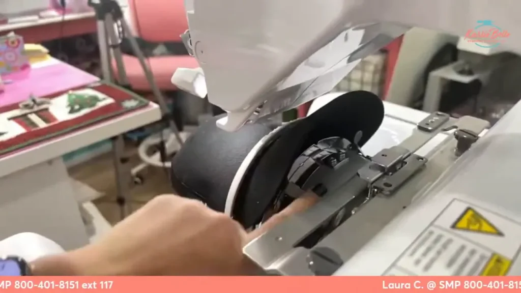 Checking Thread Tension on Embroidery Machine for Caps