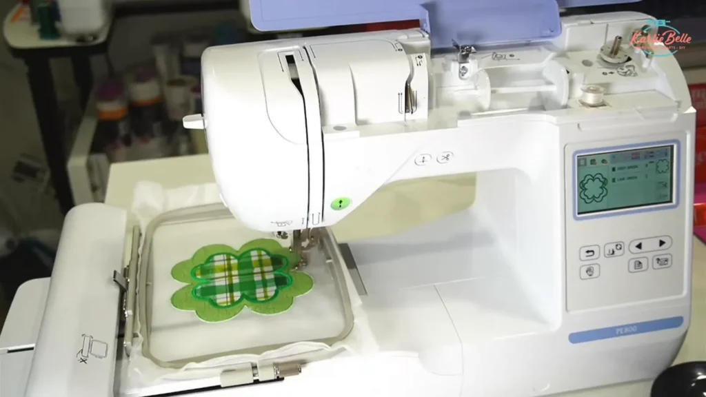 Unique Machine Embroidery Design: A 4-Leaf Clover Banner