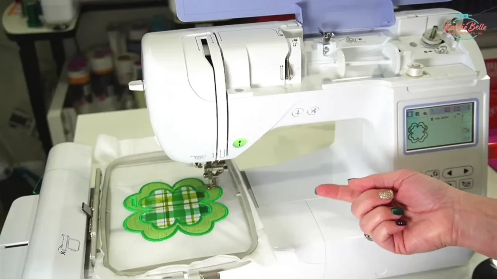 Unique Machine Embroidery Design: A 4-Leaf Clover Banner