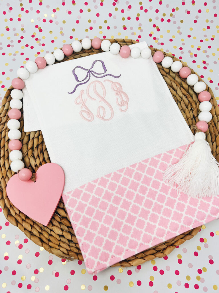 monogrammed burp cloth